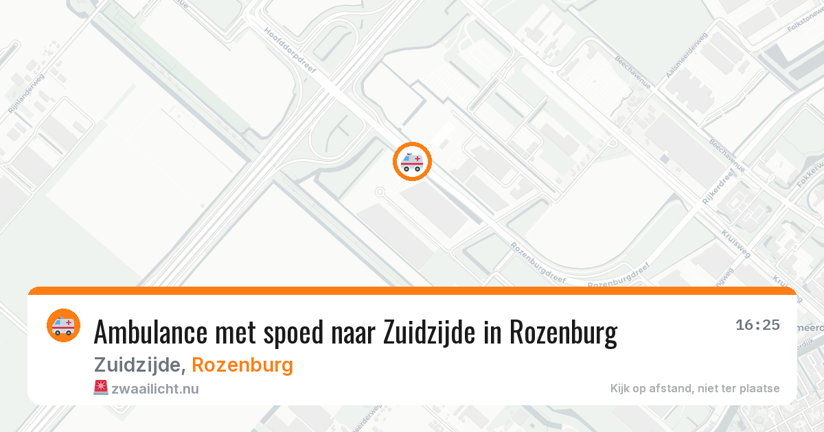 Ambulance met spoed naar Zuidzijde in Rozenburg — 10 jul 2026