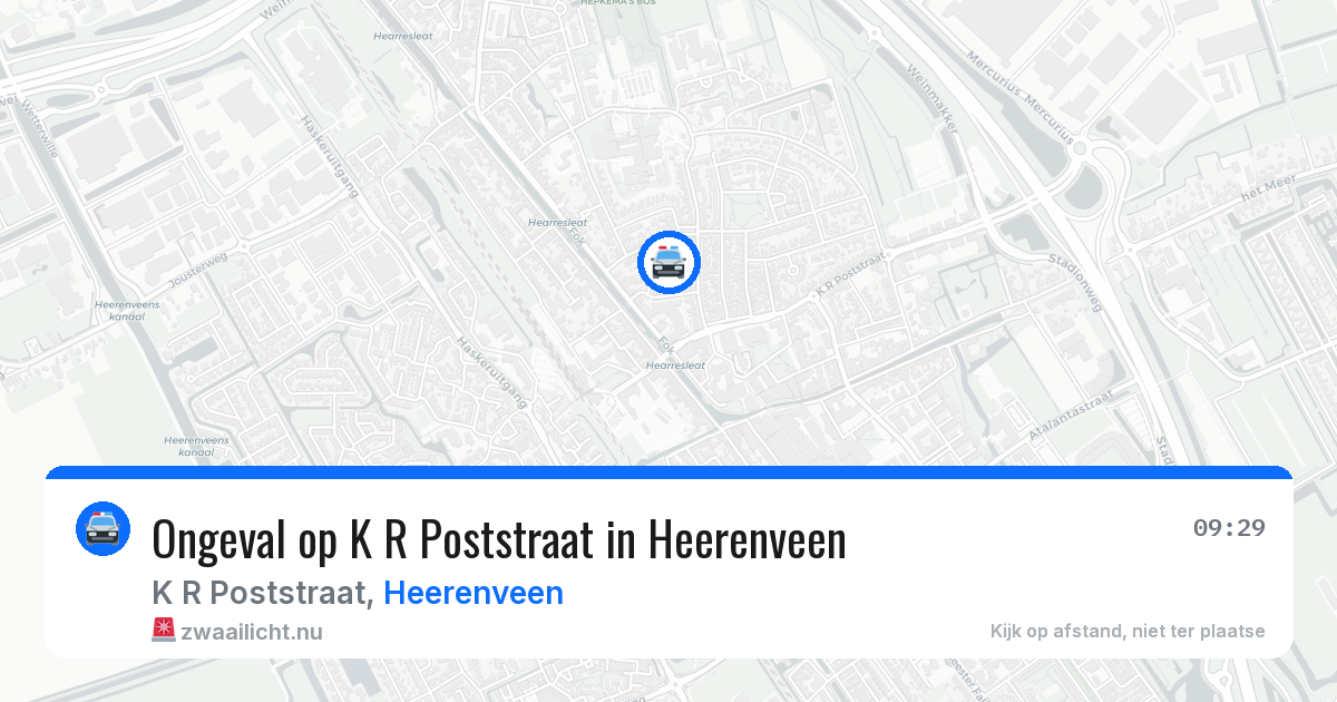 Ongeval op K R Poststraat in Heerenveen — 20 apr 2026