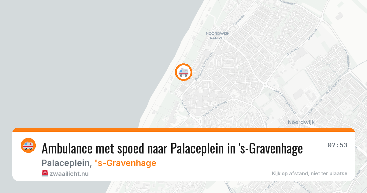 Ambulance met spoed naar Palaceplein in 's-Gravenhage — 19 mrt 2026