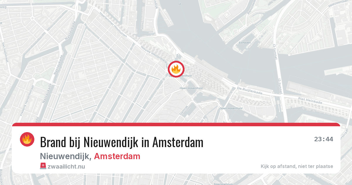 Brand bij Nieuwendijk in Amsterdam — 31 mei 2026