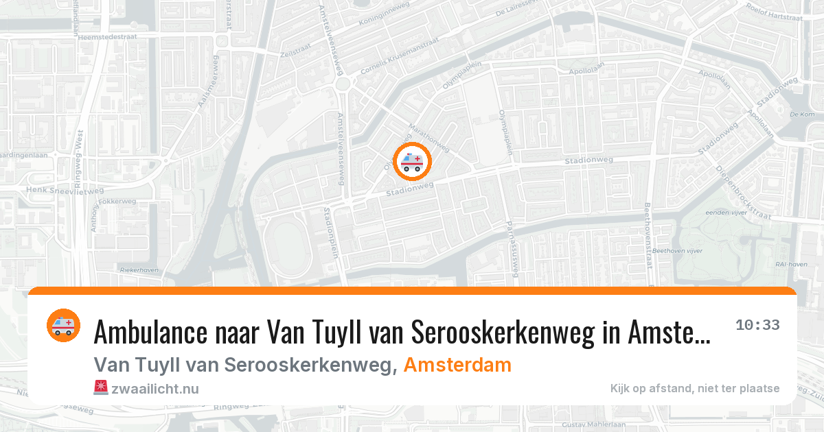 Ambulance naar Van Tuyll van Serooskerkenweg in Amsterdam — 31 mei 2026