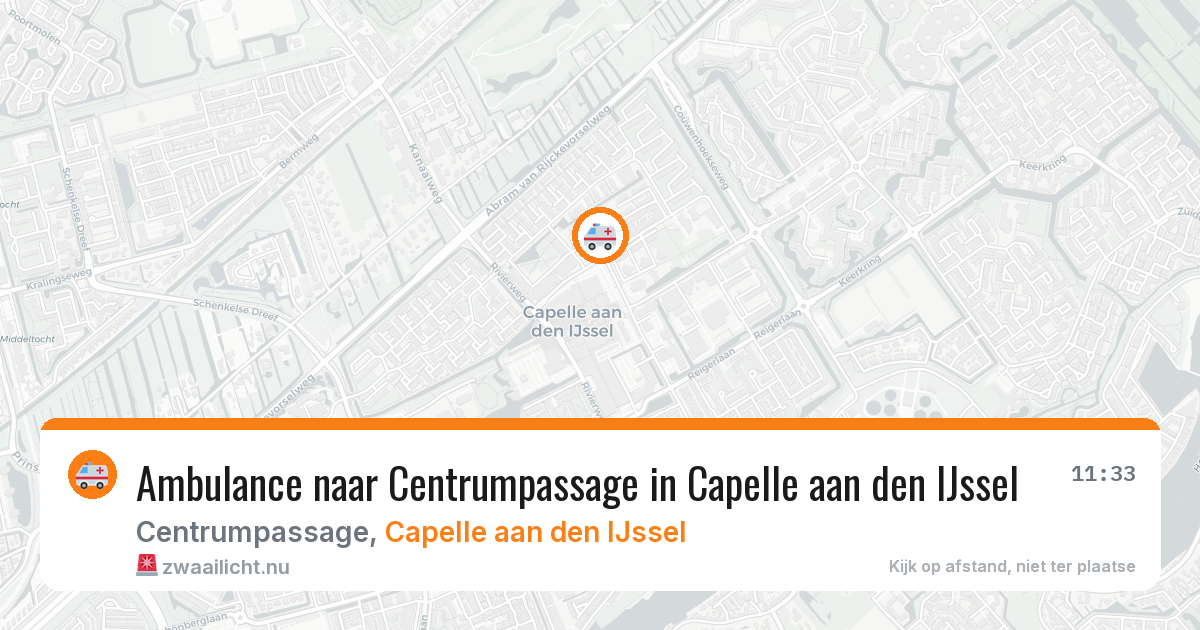 Ambulance naar Centrumpassage in Capelle aan den IJssel — 28 mrt 2026