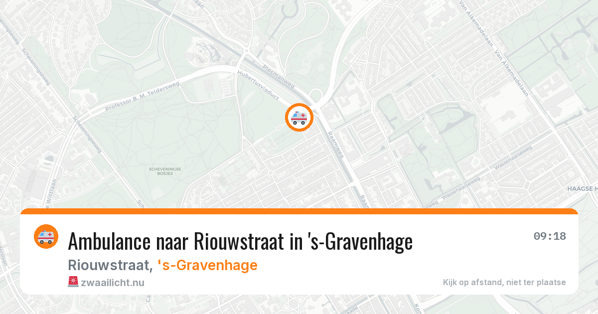 Ambulance naar Riouwstraat in 's-Gravenhage — 16 jul 2026