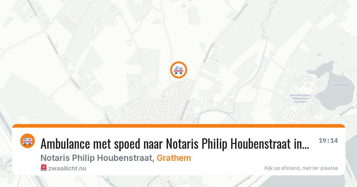 Ambulance met spoed naar Notaris Philip Houbenstraat in Grathem — 26 feb 2026