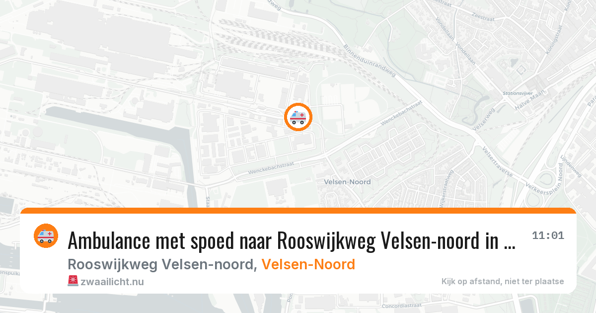 Ambulance met spoed naar Rooswijkweg Velsen-noord in Velsen-Noord — 28 mei 2026