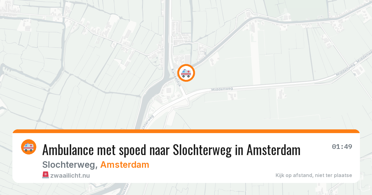 Ambulance met spoed naar Slochterweg in Amsterdam — 22 mei 2026