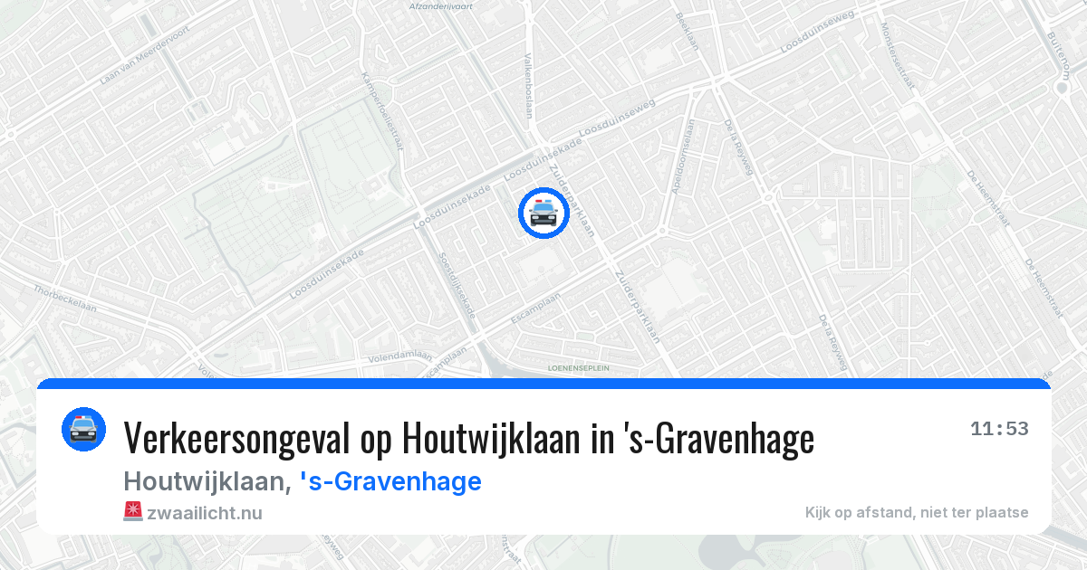 Verkeersongeval op Houtwijklaan in 's-Gravenhage — 23 jan 2026