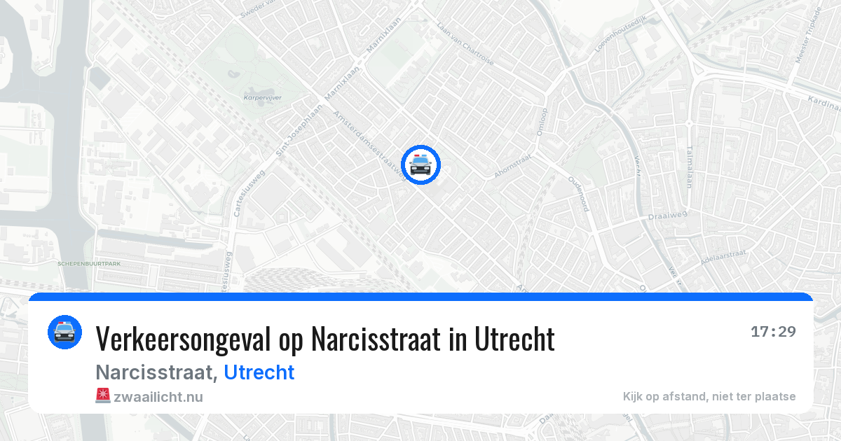 Verkeersongeval op Narcisstraat in Utrecht — 17 jul 2026