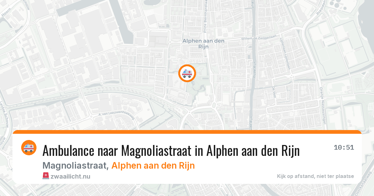 Ambulance naar Magnoliastraat in Alphen aan den Rijn — 23 jul 2026