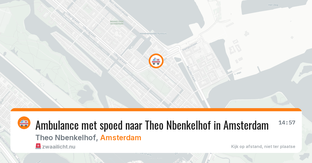 Ambulance met spoed naar Theo Nbenkelhof in Amsterdam — 23 apr 2026