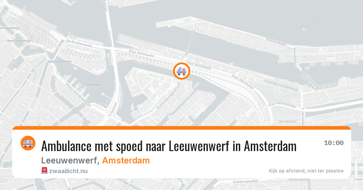 Ambulance met spoed naar Leeuwenwerf in Amsterdam — 20 mei 2026