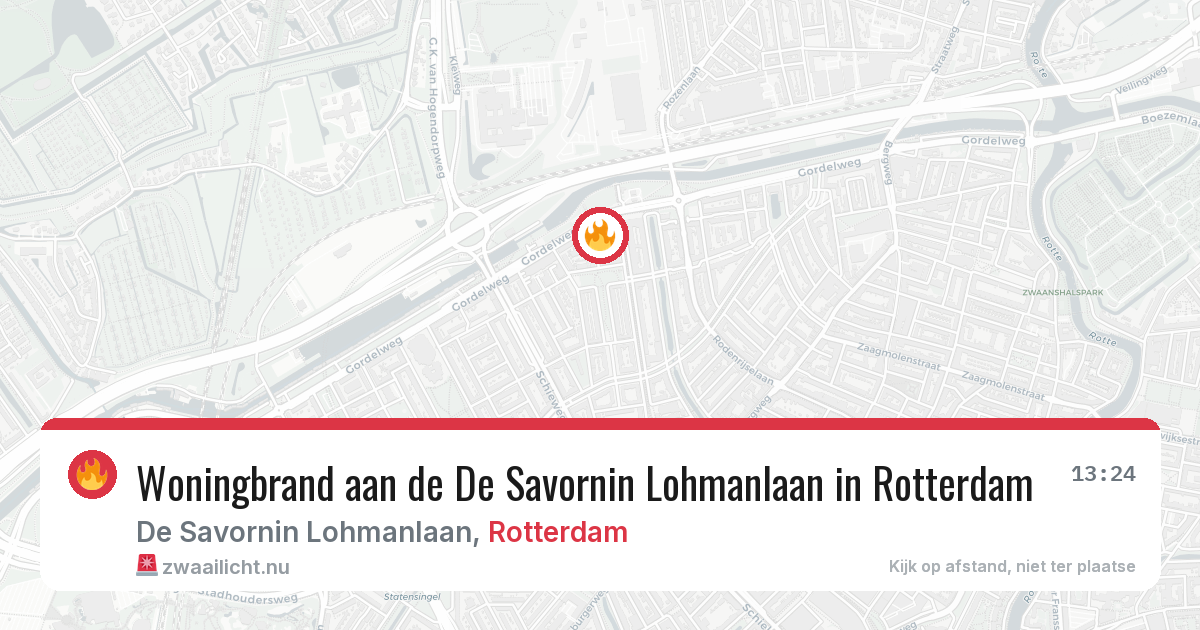 Woningbrand aan de De Savornin Lohmanlaan in Rotterdam — 28 mei 2026