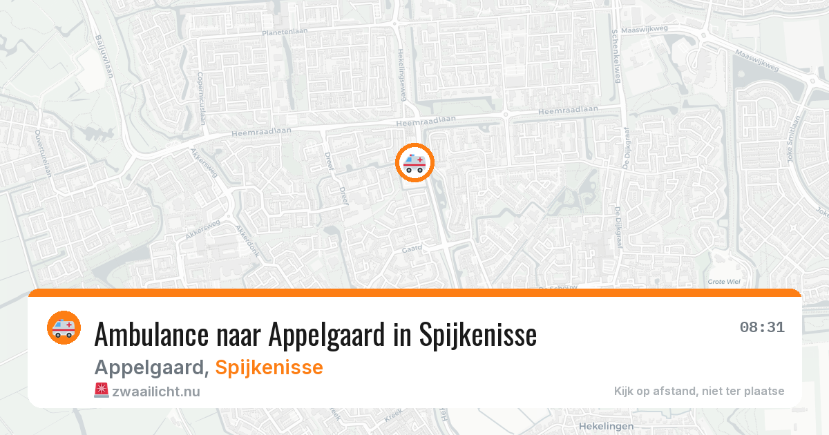 Ambulance naar Appelgaard in Spijkenisse — 5 mei 2026