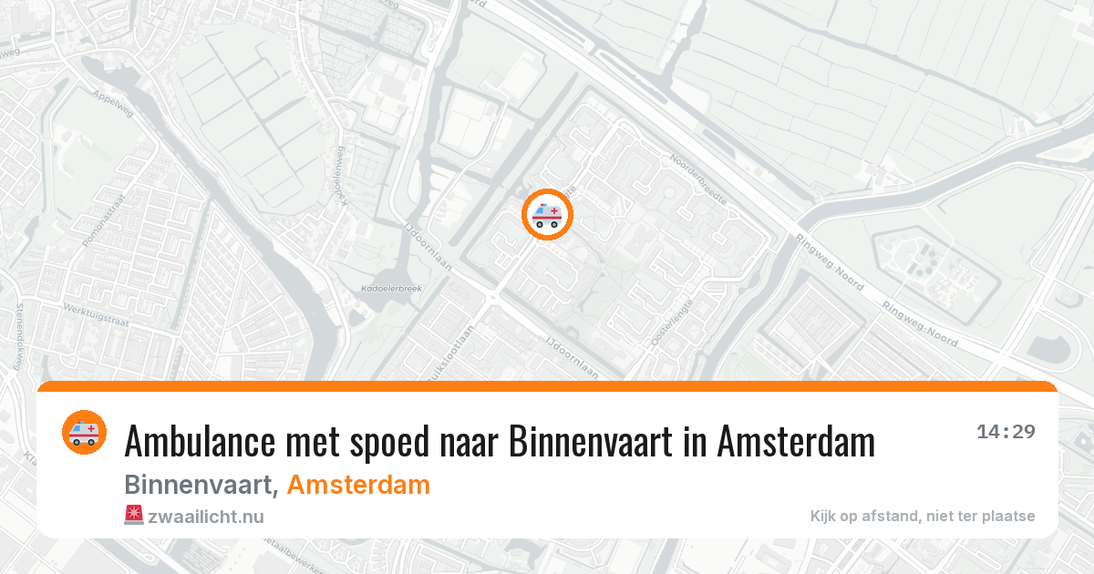 Ambulance met spoed naar Binnenvaart in Amsterdam — 14 mei 2026