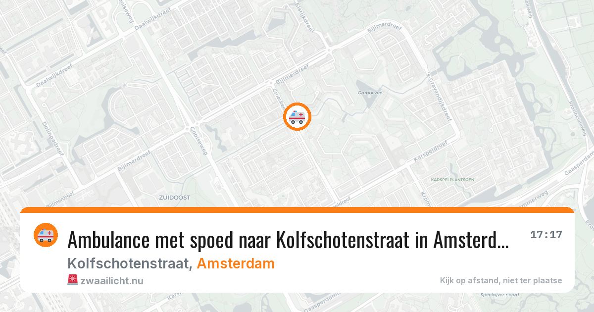 Ambulance met spoed naar Kolfschotenstraat in Amsterdam — 1 apr 2026