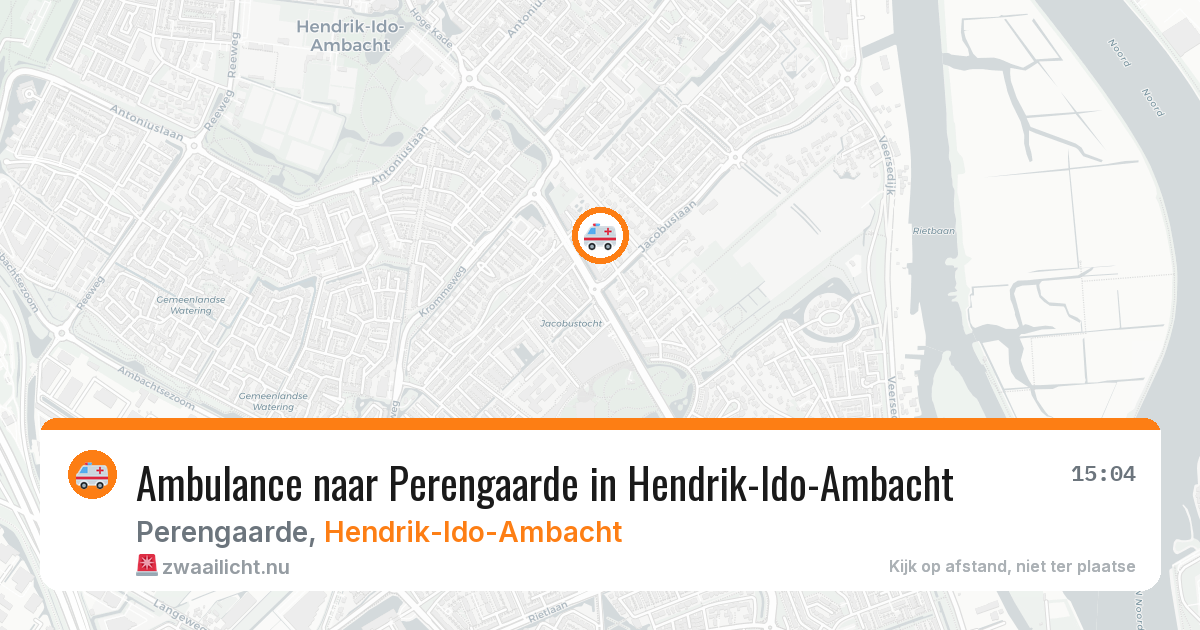 Ambulance naar Perengaarde in Hendrik-Ido-Ambacht — 13 jul 2026