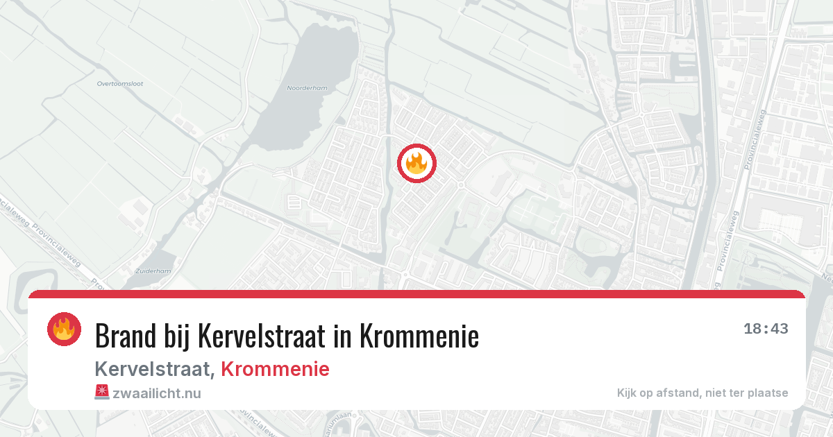 Brand bij Kervelstraat in Krommenie — 21 mei 2026