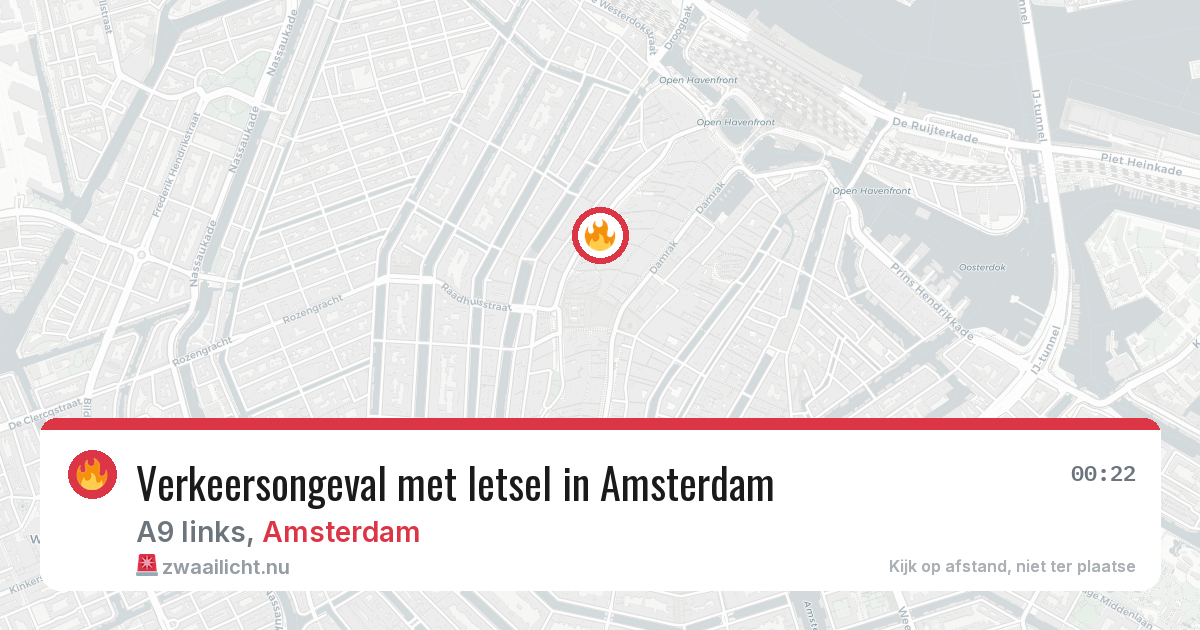 Verkeersongeval met letsel in Amsterdam — 10 jul 2026