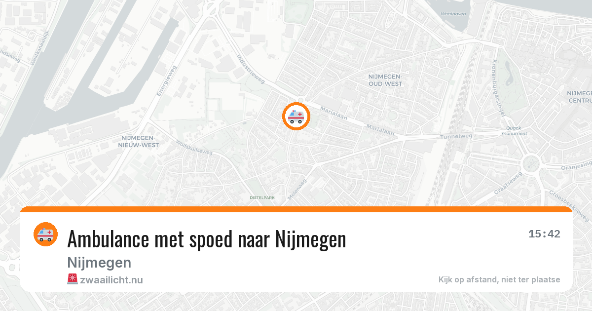 Ambulance met spoed naar Nijmegen — 28 feb 2026 | 🚨 Zwaailicht.nu