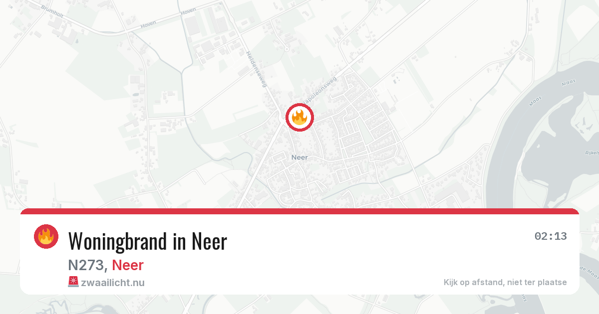 Woningbrand in Neer — 1 jul 2026