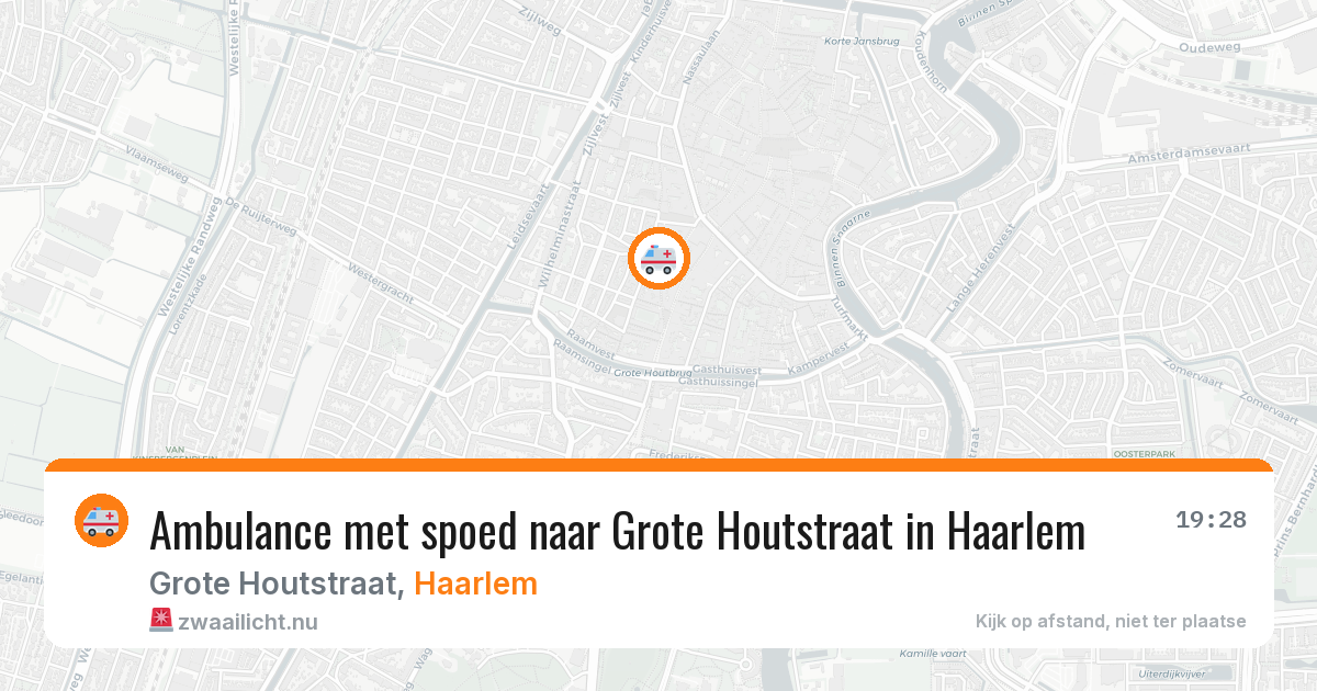 Ambulance met spoed naar Grote Houtstraat in Haarlem — 27 apr 2026