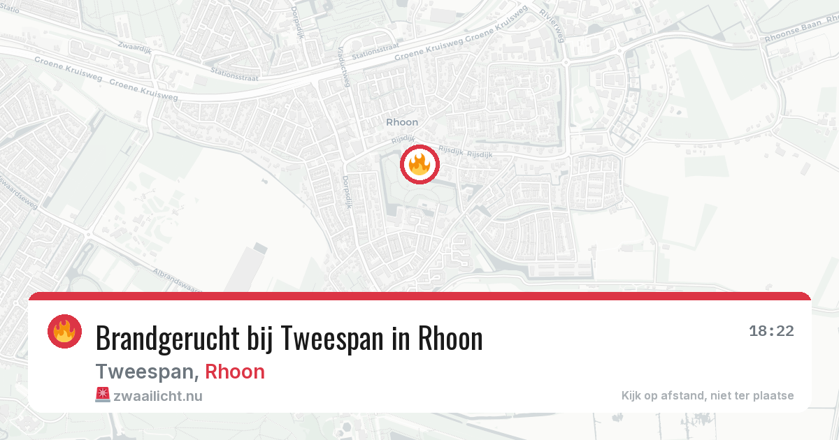 Brandgerucht bij Tweespan in Rhoon — 24 jul 2026