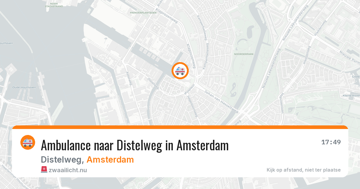 Ambulance naar Distelweg in Amsterdam — 19 jul 2026