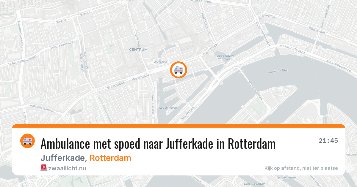 Ambulance met spoed naar Jufferkade in Rotterdam — 17 jul 2026