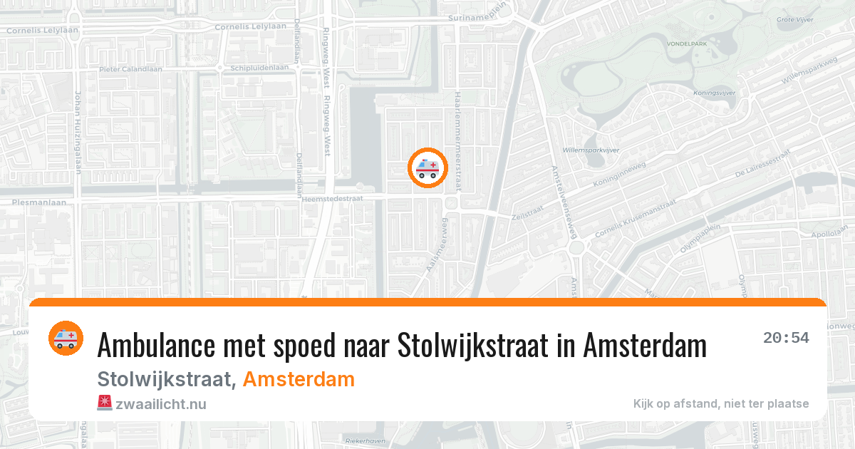 Ambulance met spoed naar Stolwijkstraat in Amsterdam — 30 mrt 2026