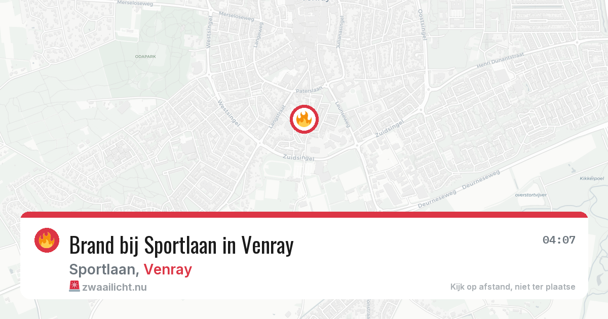 Brand bij Sportlaan in Venray — 24 mrt 2026