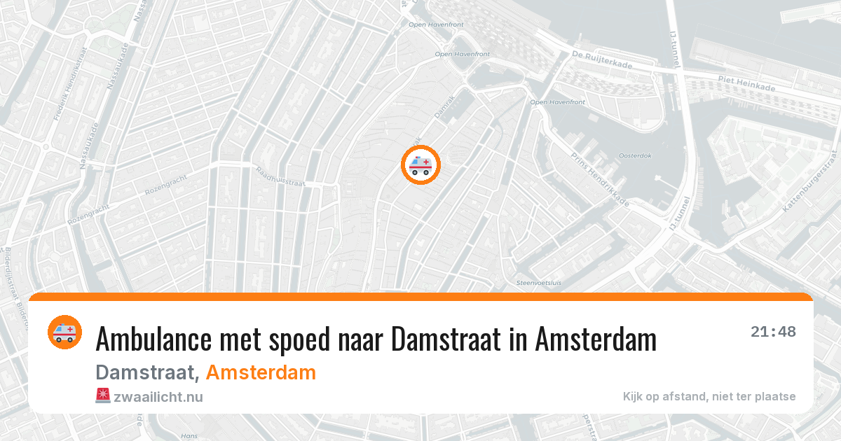 Ambulance met spoed naar Damstraat in Amsterdam — 28 mrt 2026