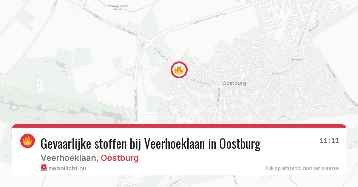 Gevaarlijke stoffen bij Veerhoeklaan in Oostburg — 10 jul 2026