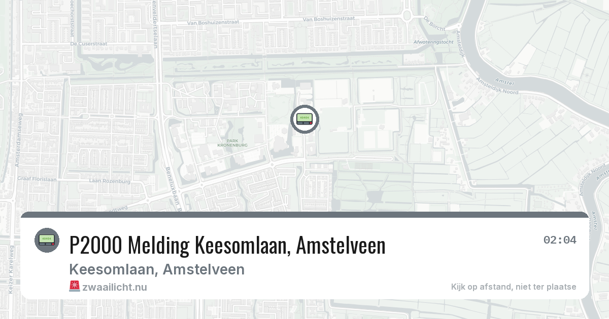 P2000 Melding Keesomlaan, Amstelveen — 13 jul 2026