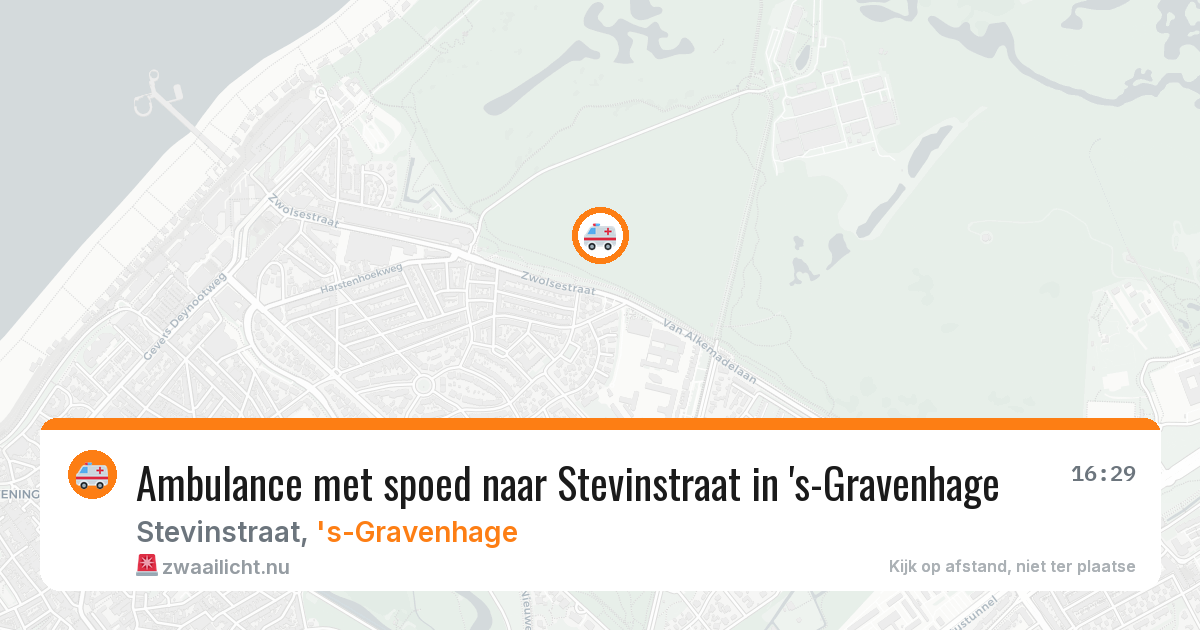 Ambulance met spoed naar Stevinstraat in 's-Gravenhage — 11 jul 2026