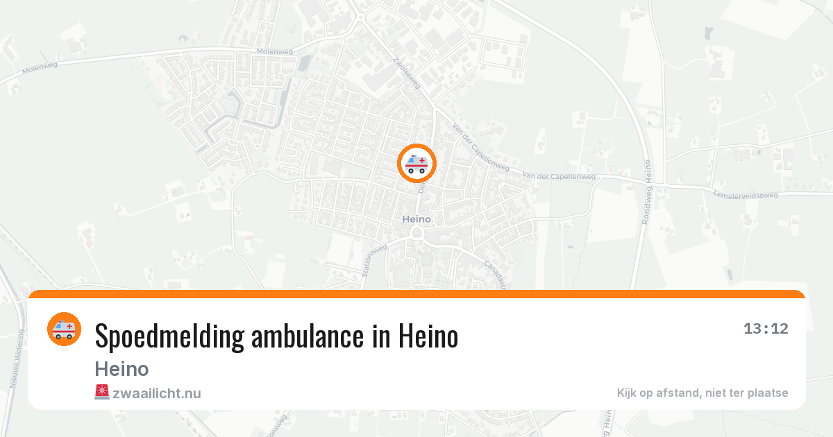 Spoedmelding ambulance in Heino — 24 apr 2026