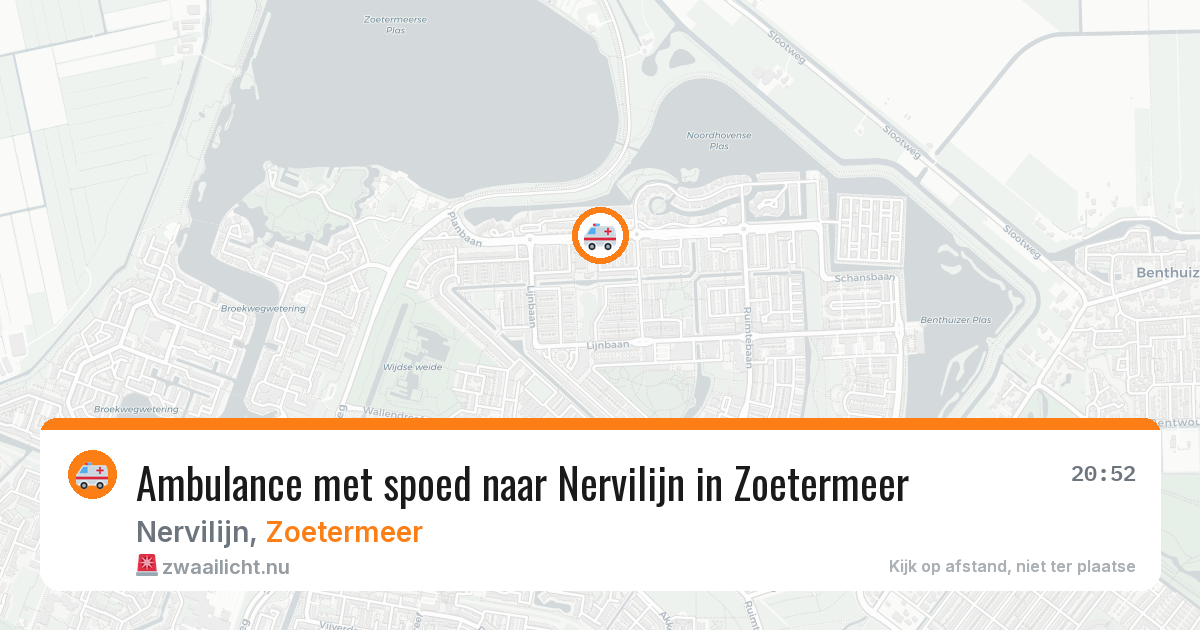 Ambulance met spoed naar Nervilijn in Zoetermeer — 14 jul 2026