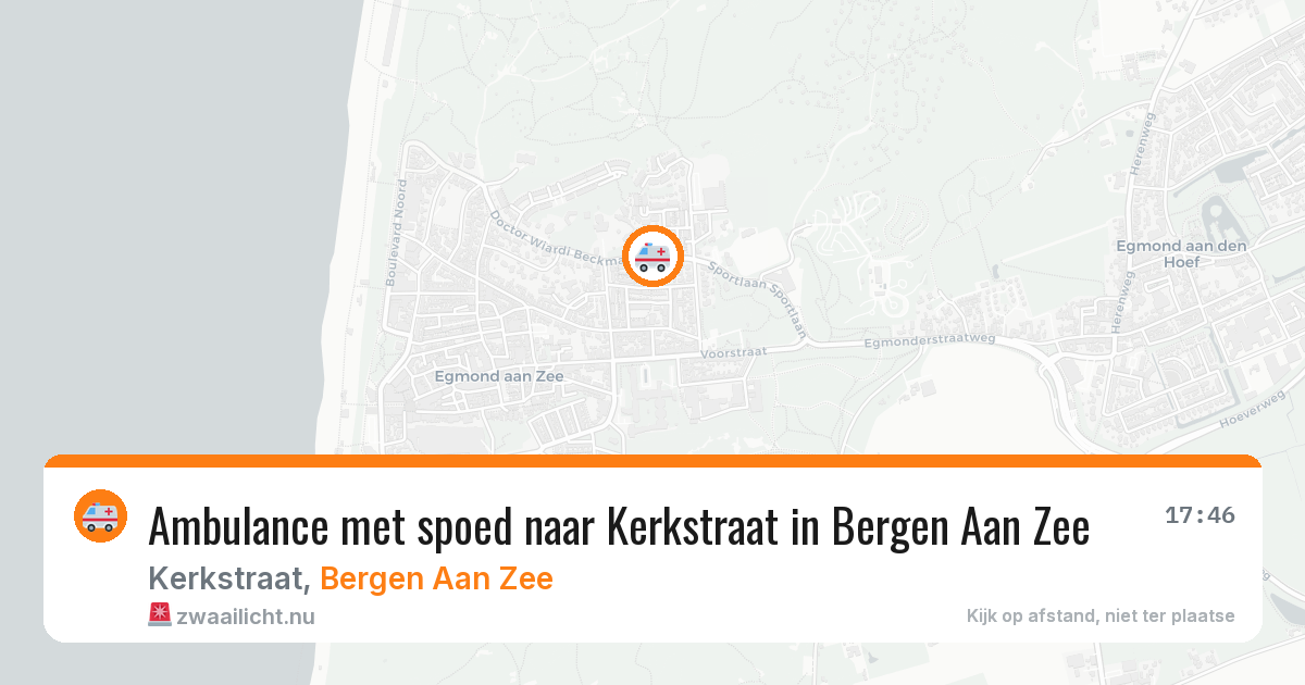 Ambulance met spoed naar Kerkstraat in Bergen Aan Zee — 25 mrt 2026