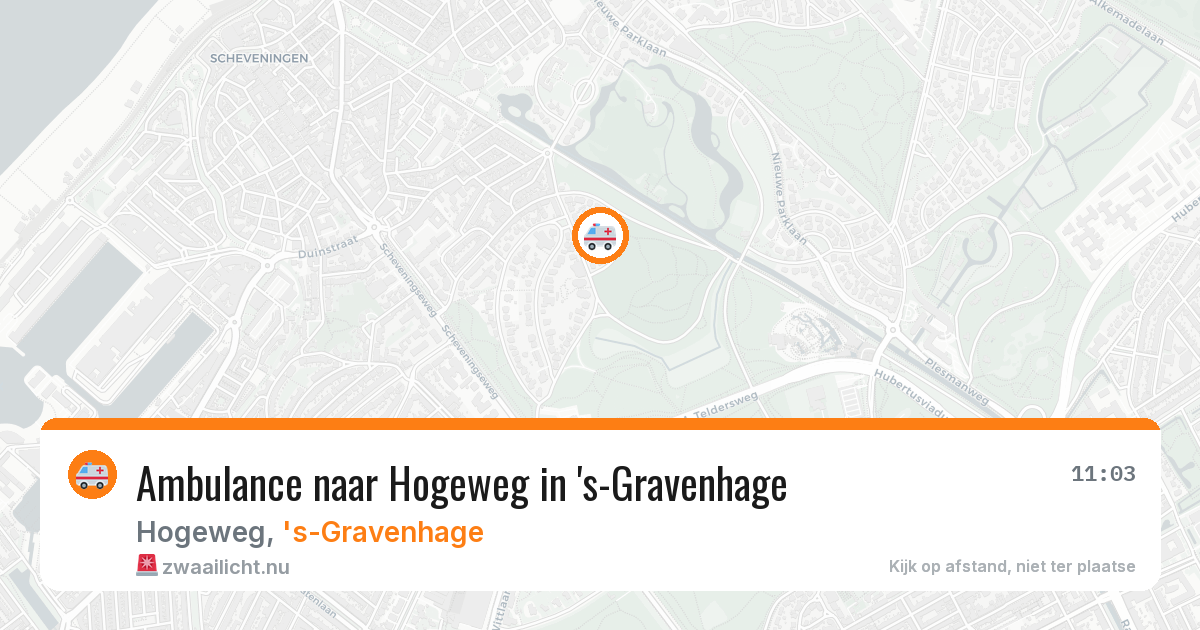 Ambulance naar Hogeweg in 's-Gravenhage — 22 mei 2026