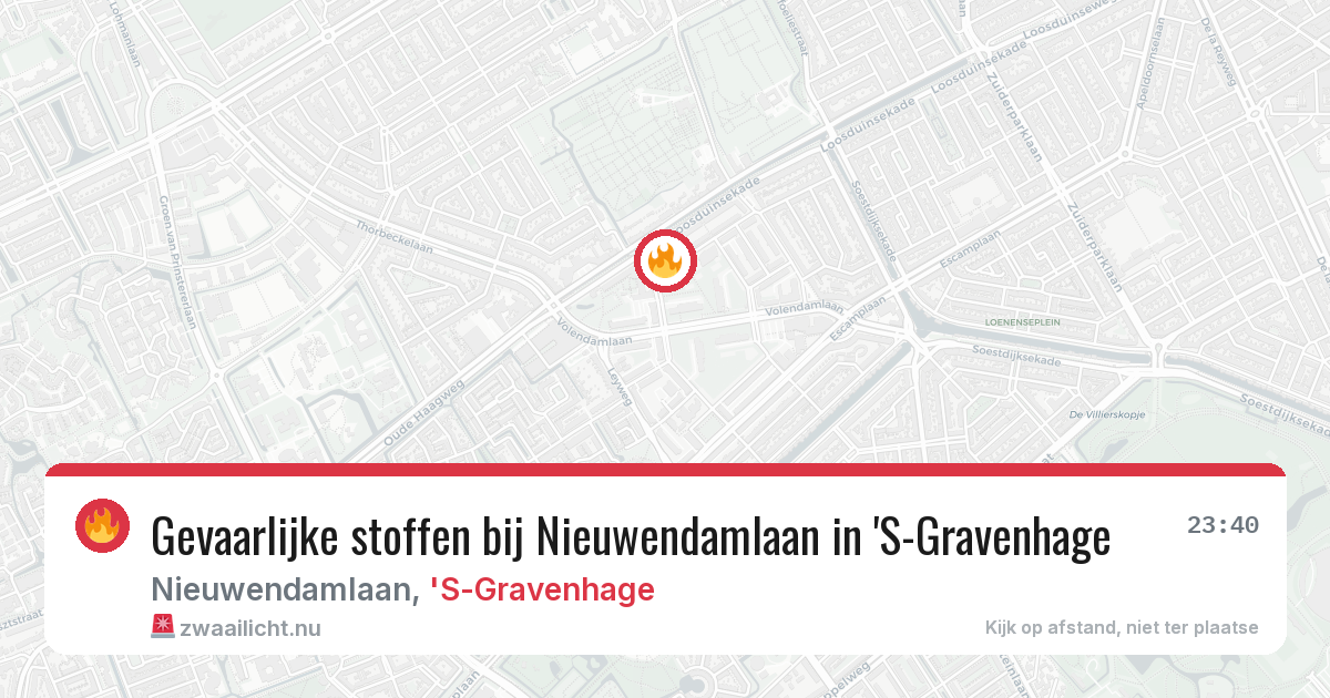 Gevaarlijke stoffen bij Nieuwendamlaan in 'S-Gravenhage — 4 jun 2026