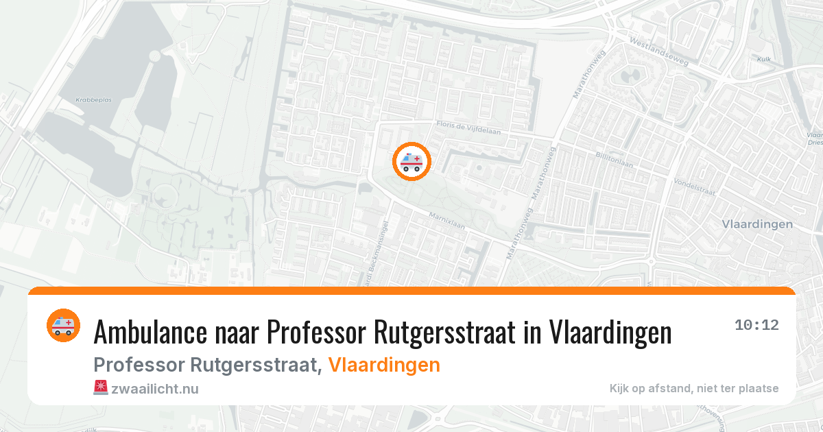 Ambulance naar Professor Rutgersstraat in Vlaardingen — 18 mei 2026