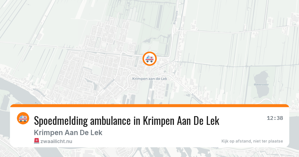 Spoedmelding ambulance in Krimpen Aan De Lek — 1 jun 2026