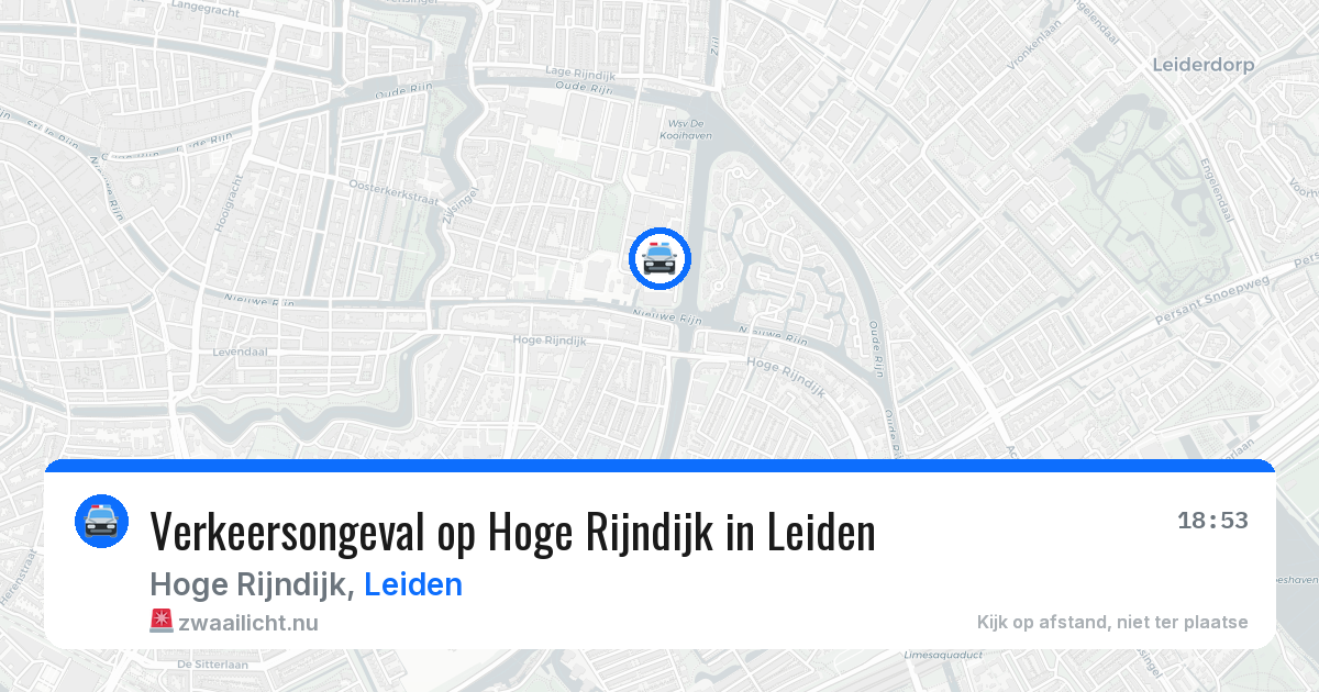 Verkeersongeval op Hoge Rijndijk in Leiden — 28 jan 2026