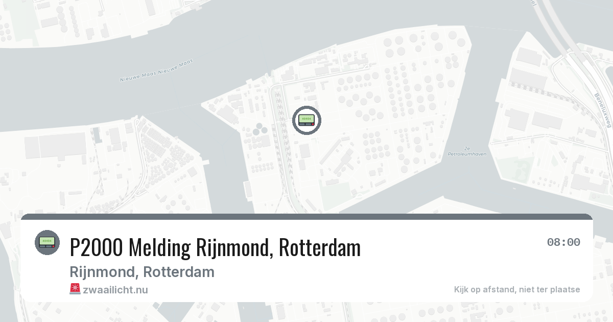 P2000 Melding Rijnmond, Rotterdam — 20 jul 2026