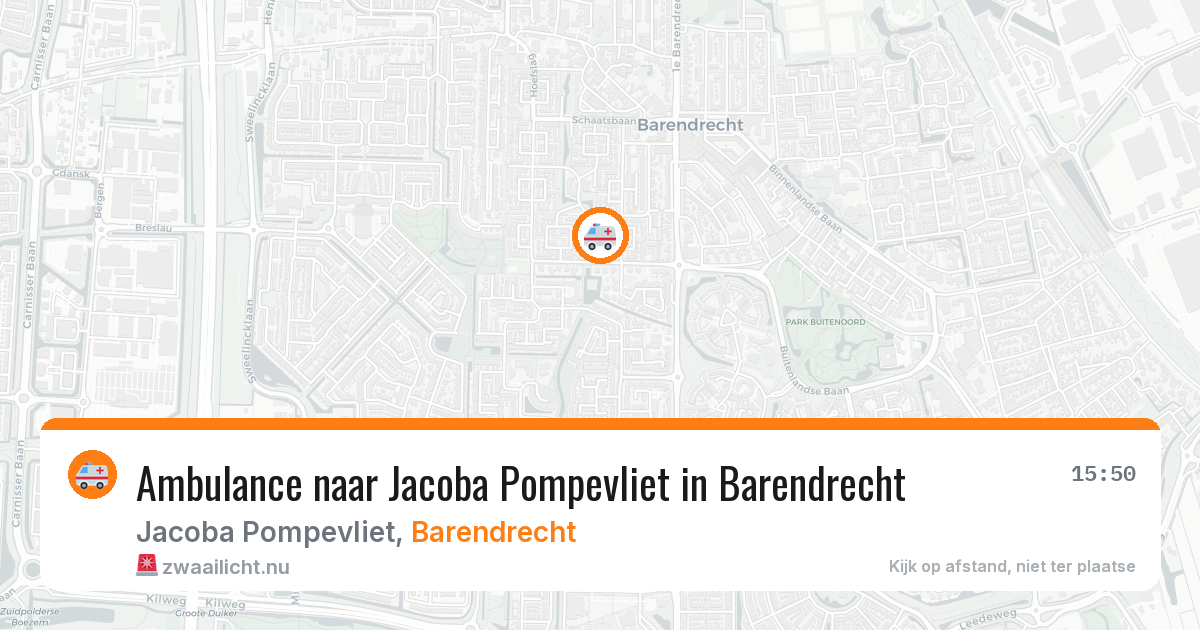 Ambulance naar Jacoba Pompevliet in Barendrecht — 17 jul 2026