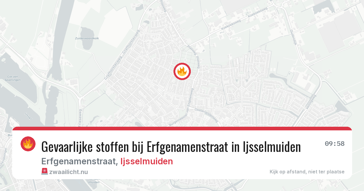 Gevaarlijke stoffen bij Erfgenamenstraat in Ijsselmuiden — 29 mei 2026