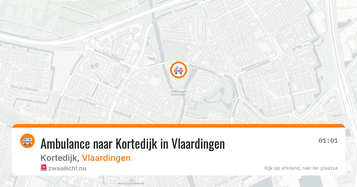 Ambulance naar Kortedijk in Vlaardingen — 25 jul 2026