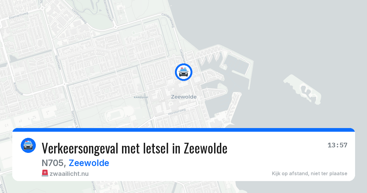 Verkeersongeval met letsel in Zeewolde — 16 apr 2026