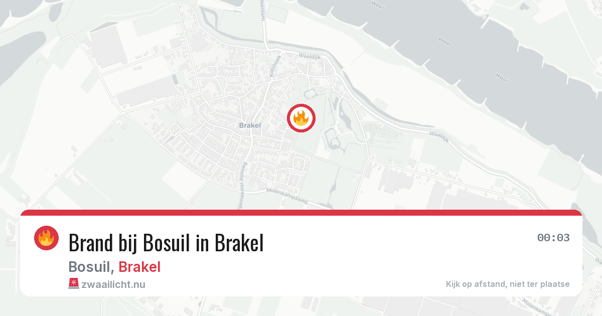 Brand bij Bosuil in Brakel — 15 jul 2026