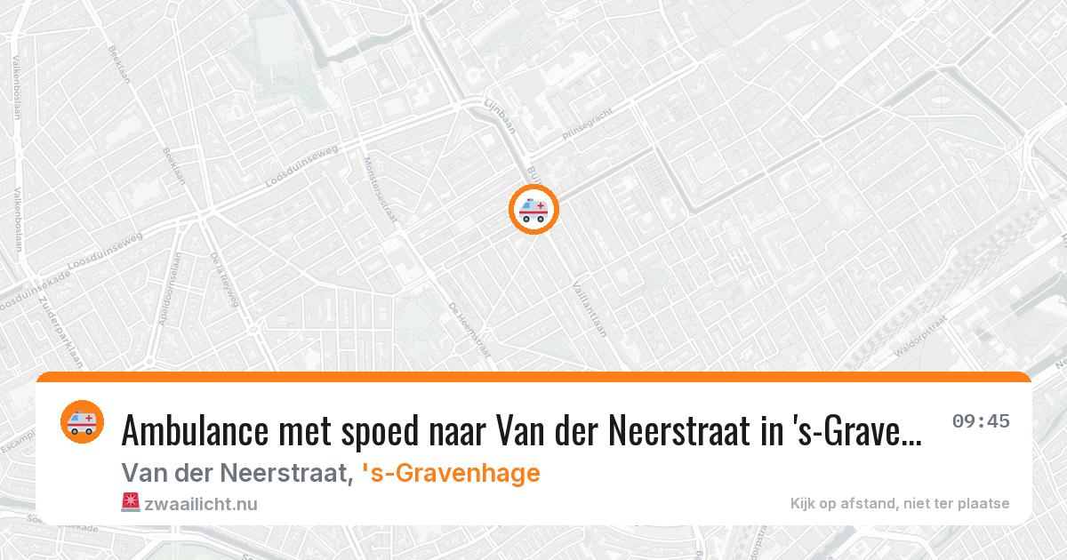 Ambulance met spoed naar Van der Neerstraat in 's-Gravenhage — 15 jul 2026