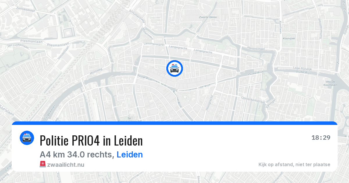 Politie PRIO4 in Leiden — 14 jul 2026 | 🚨 Zwaailicht.nu